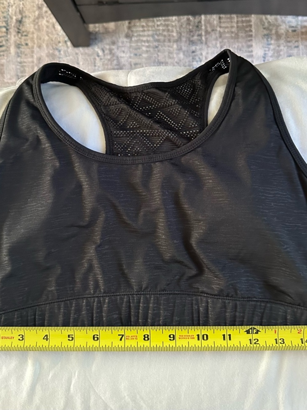 Zyia Active Womens Black Sports Bra Mesh Racerback Yoga Gym XL - Picture 7 of 7